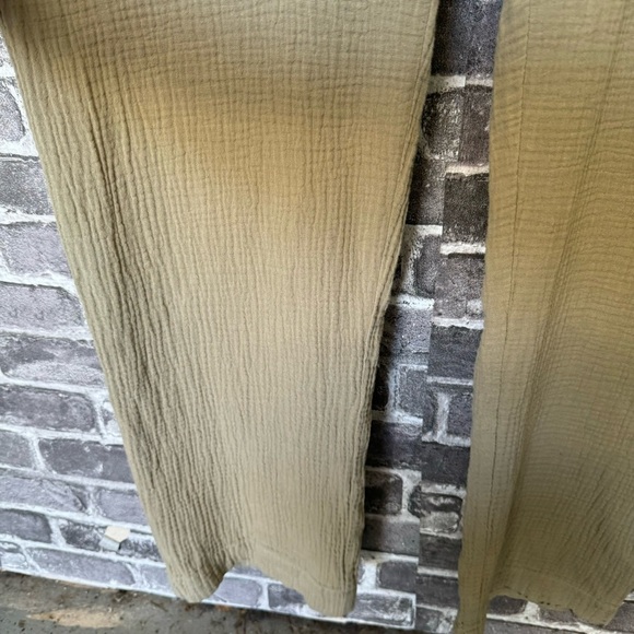 NWT Overlover LA sage green grey gauze cotton oversized utility jumpsuit - Picture 7 of 11